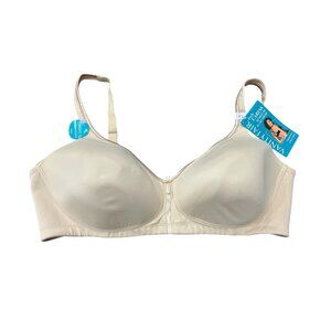 Vanity Fair Lingerie Body Caress Wireless Bra Damask Neutral Sz 40D Intimate NWT